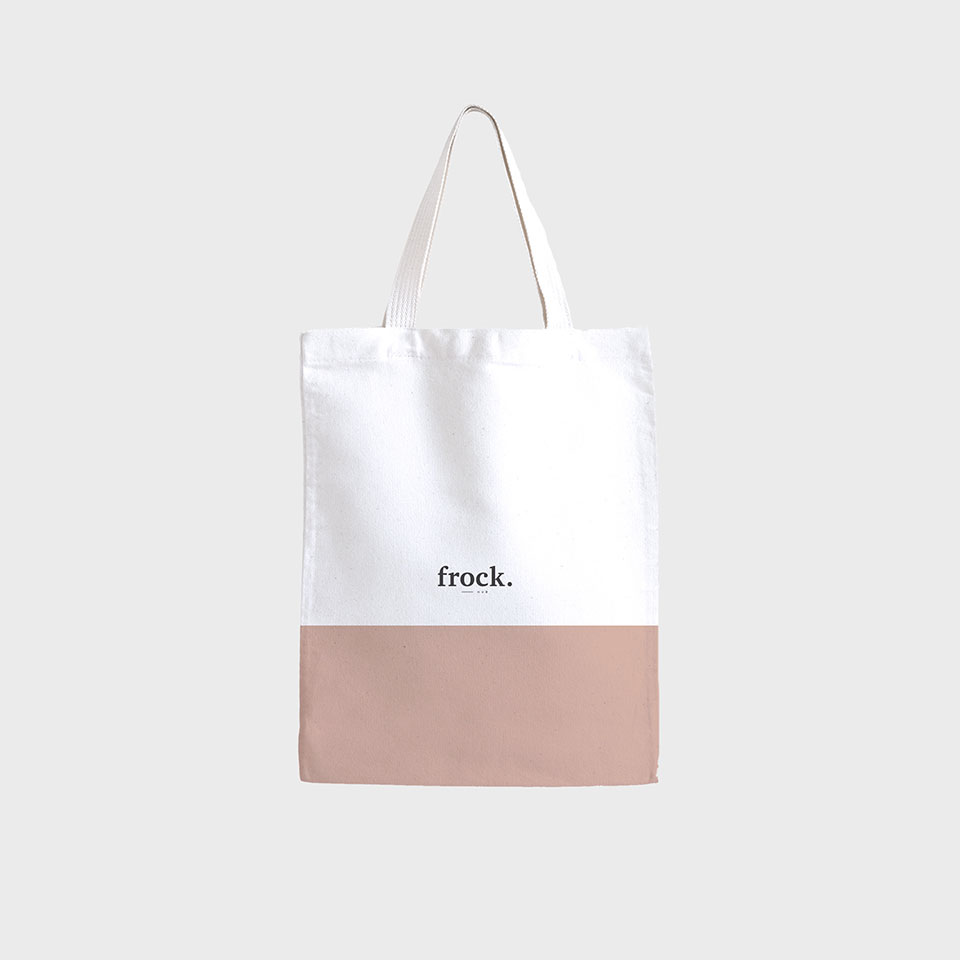 A white and pink bag with the word " fresh ".